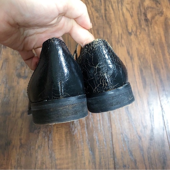 Matisse • Deeds black crackle loafer leather slip on textured shiny - Picture 8 of 10